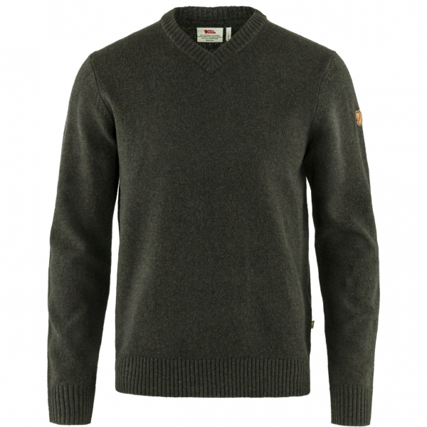Fjäll Räven Övik V-neck Sweater Dark Olive