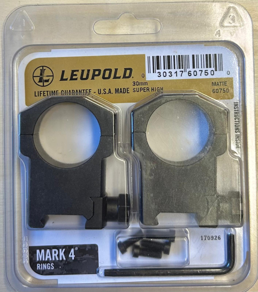 Leupold Montageringe Mark4 30mm, Super High, Matt