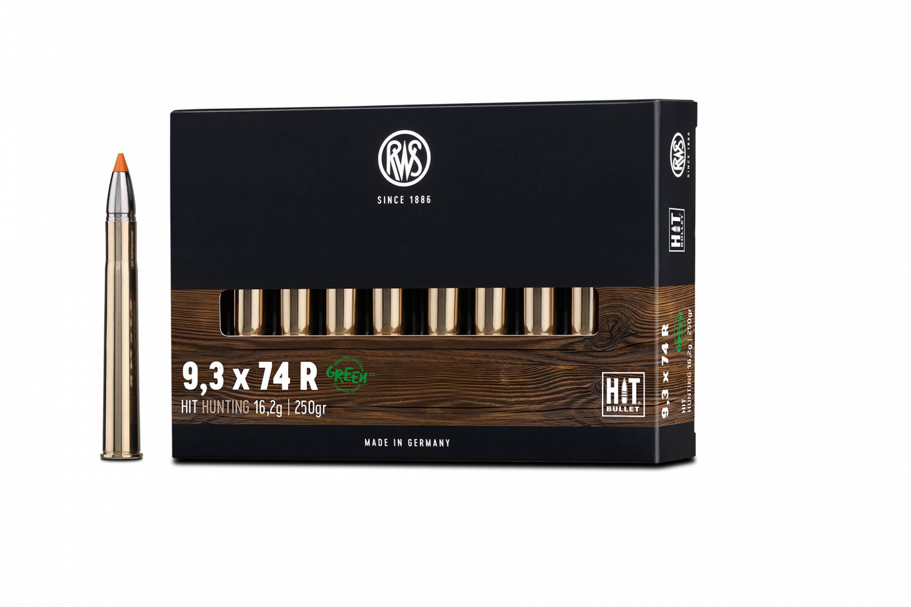 B chsenpatronen RWS 9 3 X 74 R HIT 16 2g 250gr BLEIFREI SIEGERT b-chsenpatronen-rws-9-3-x-74-r-hit-16-2g-250gr-bleifrei-siegert