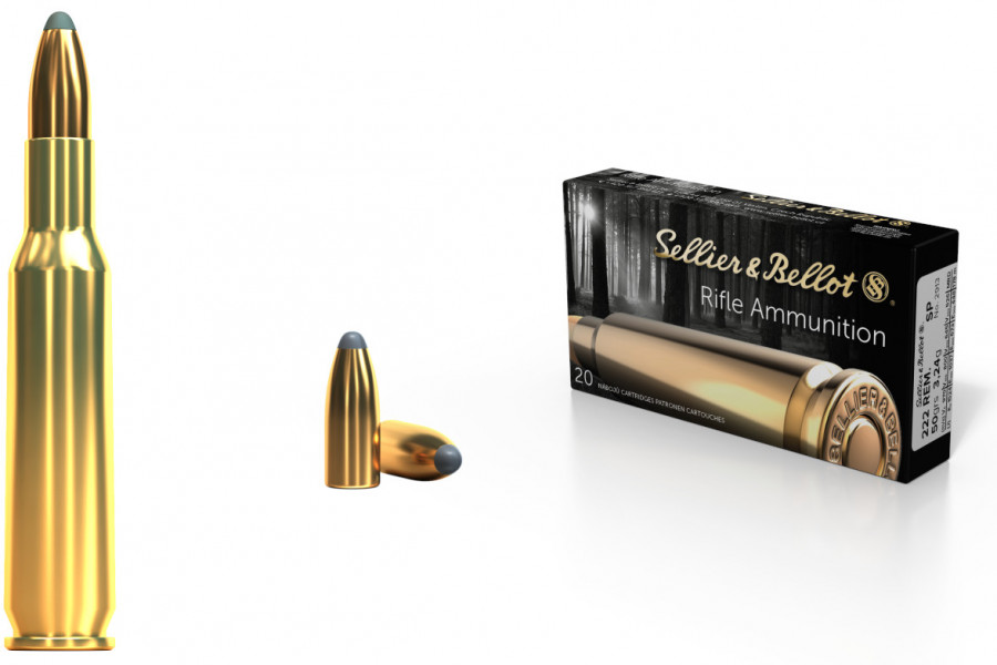 Büchsenpatronen Sellier & Bellot 222 Rem. SP 3,24g/50gr