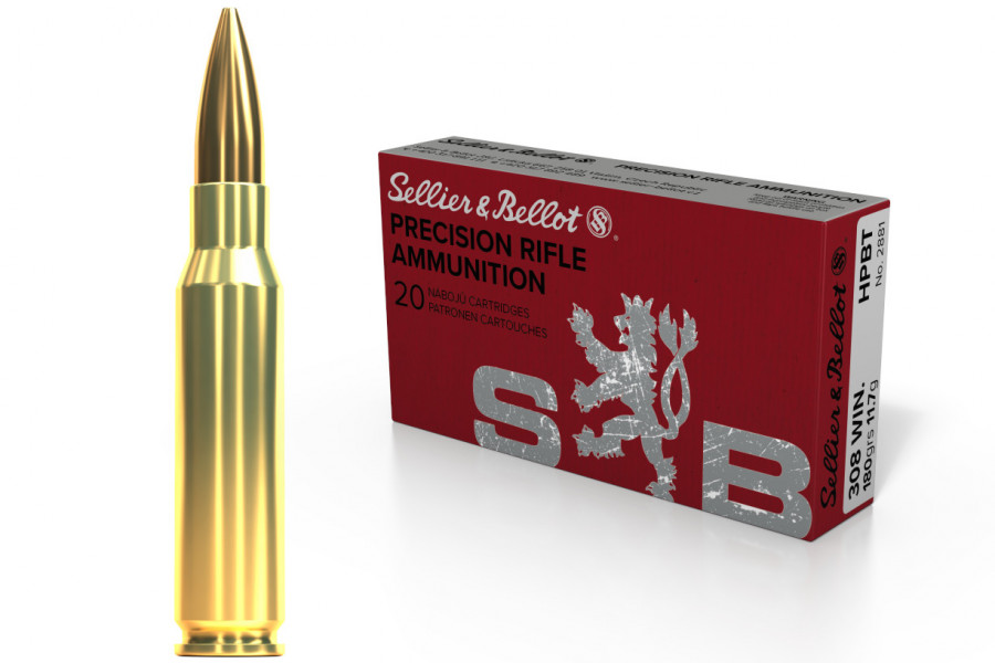 Büchsenpatronen Sellier & Bellot 308 Win. Match-HPBT 11,7g/180gr