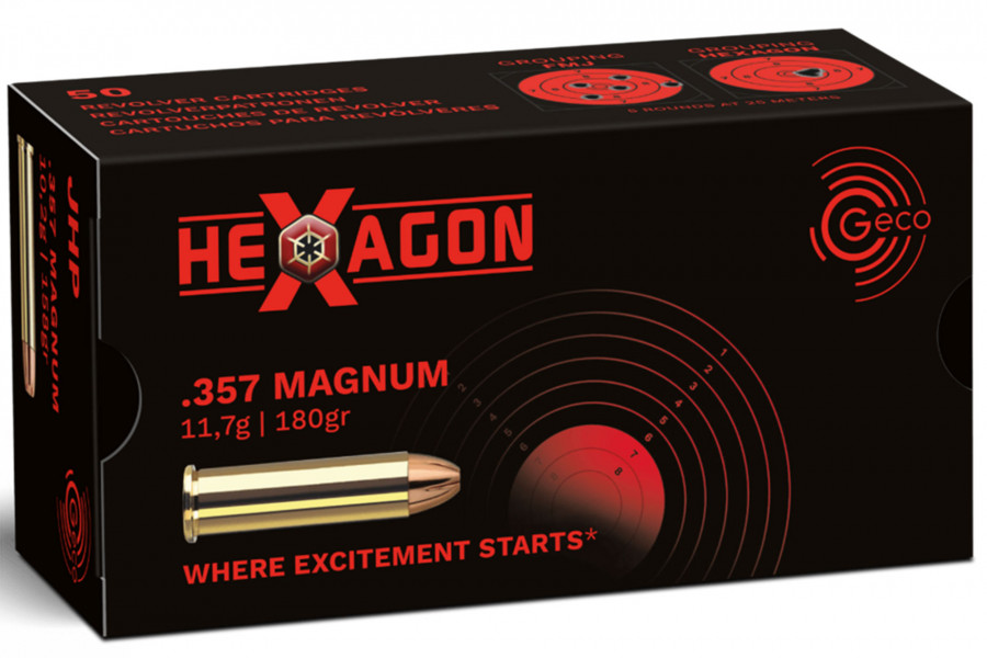 Revolverpatronen GECO 357 Magnum Hexagon