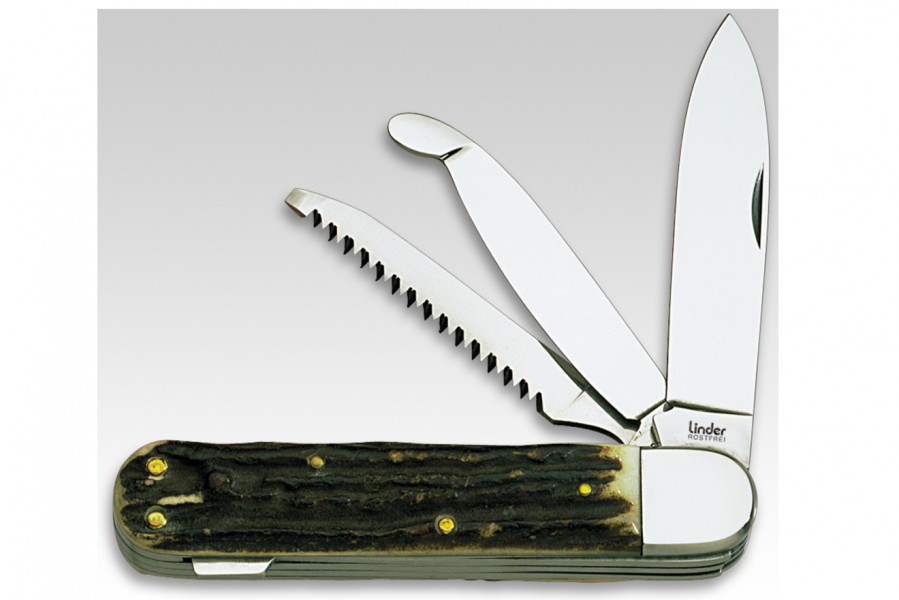 Linder Jagdmesser mit Säge und Aufbrechklinge