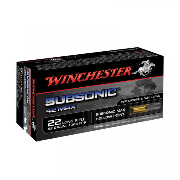 Randfeuerpatronen Winchester 22lr Subsonic 42