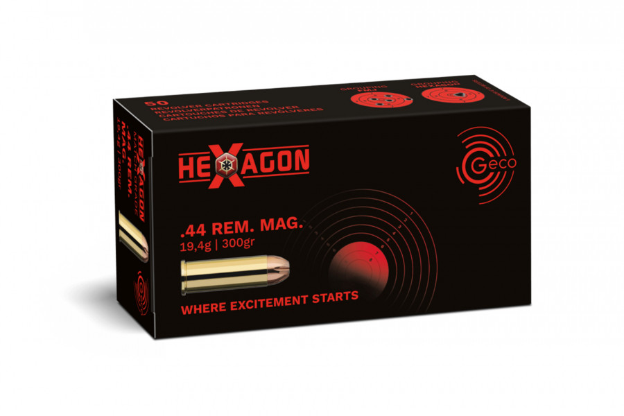 Revolverpatronen GECO 44 Rem. Mag. Hexagon