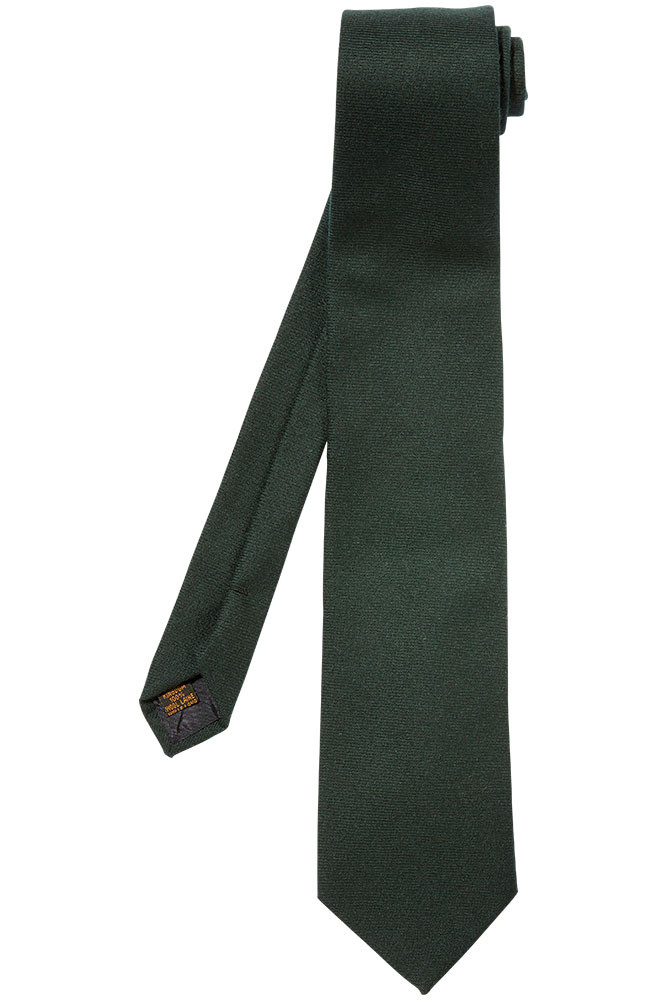 Franken & Cie Krawatte Wolle forstgrün