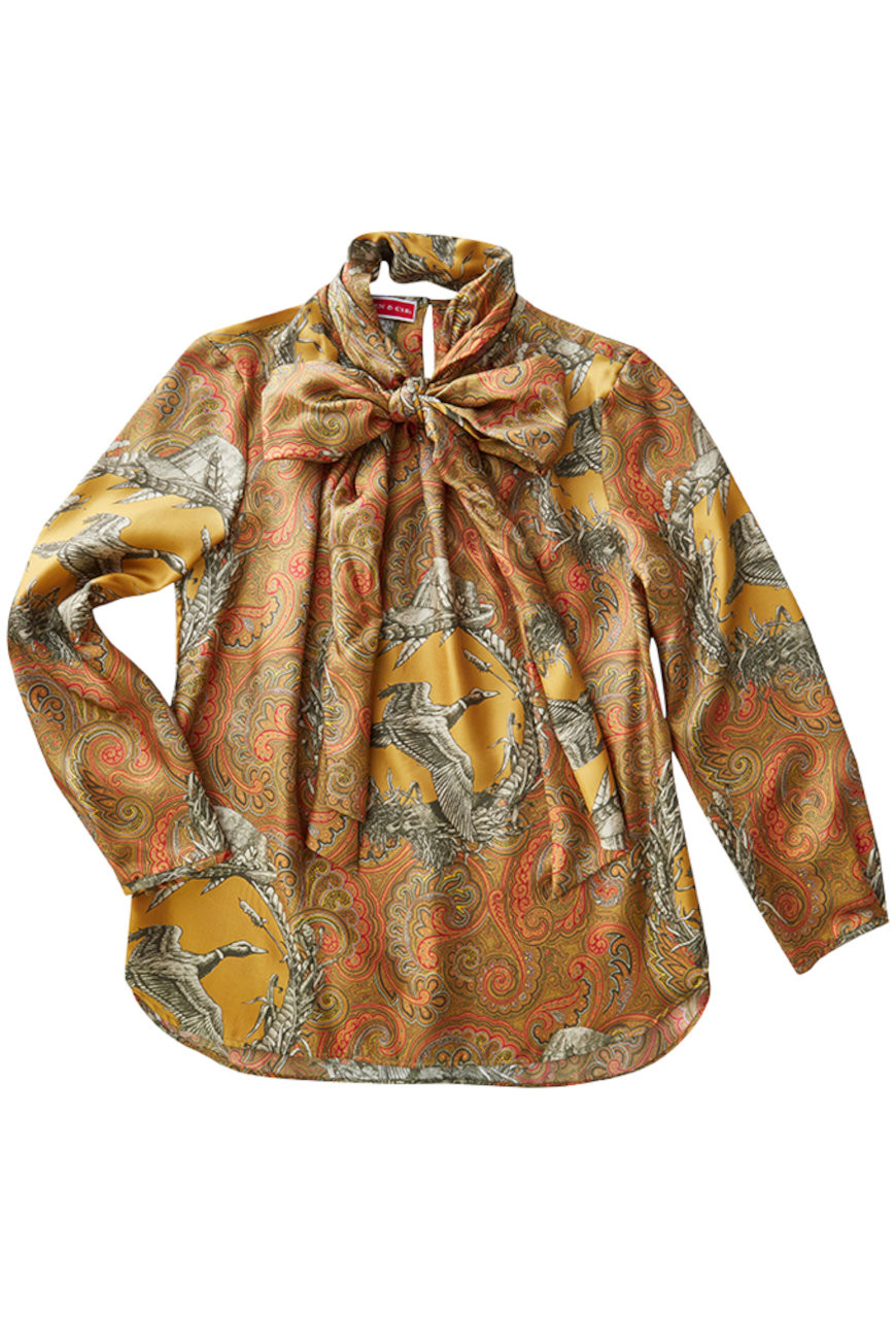 Franken & Cie Seidenbluse Paisley-Ente