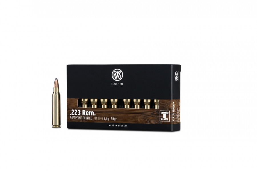 Büchsenpatronen RWS 223 Rem. TM 3,6g/55gr