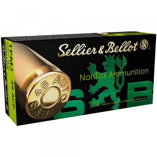 Pistolenpatronen Sellier & Bellot 45 Auto nontox-FMJ