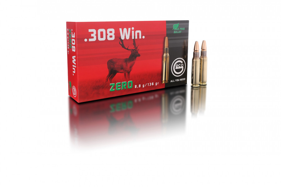 Büchsenpatronen GECO 308 Win. Zero 8,8g/136gr BLEIFREI