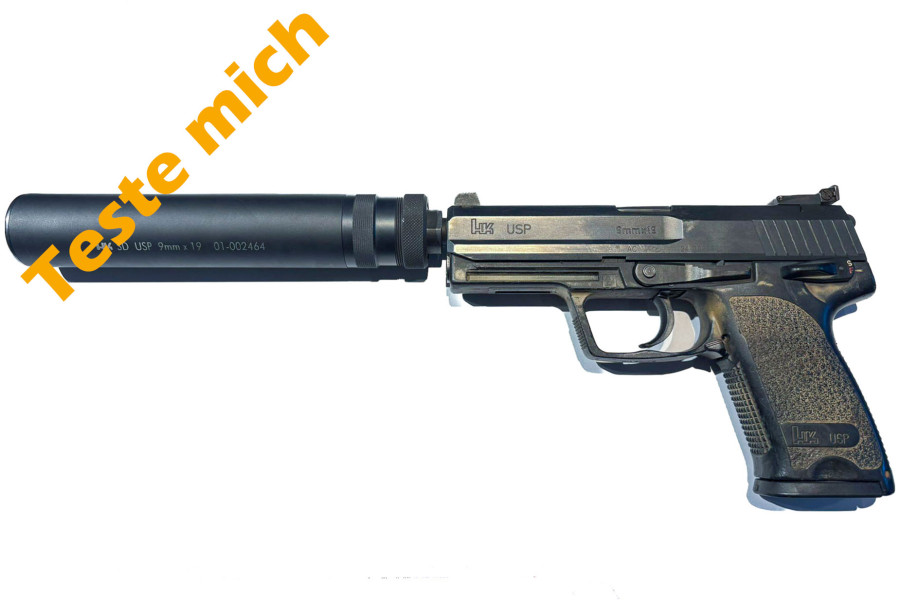 Testwaffe H&K USP Tactical inkl Schalldämpfer