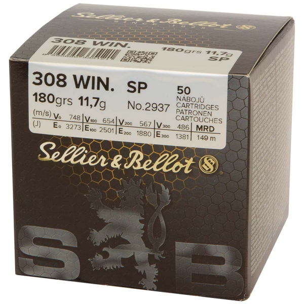 Büchsenpatronen Sellier & Bellot 308 Win. SP