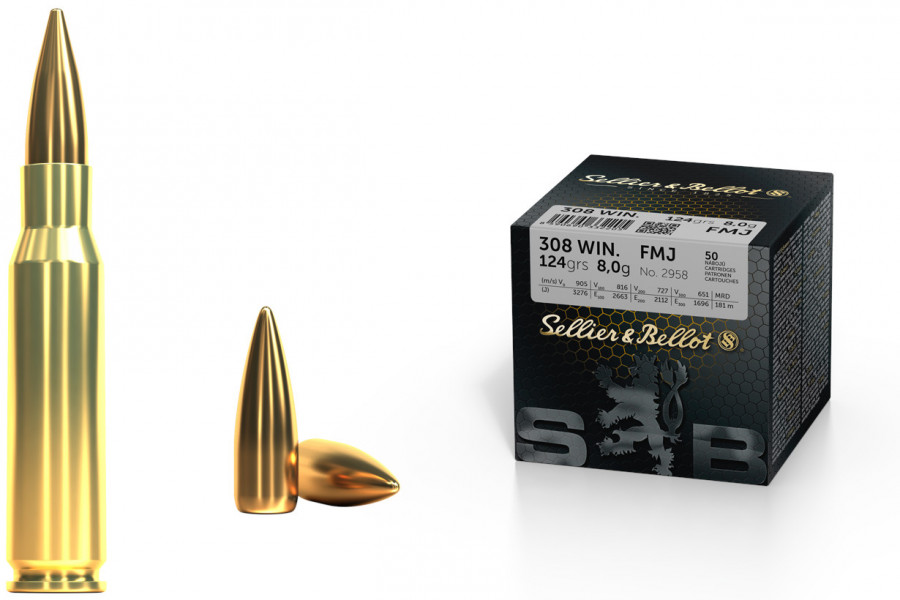 Büchsenpatronen Sellier & Bellot 308 Win. FMJ