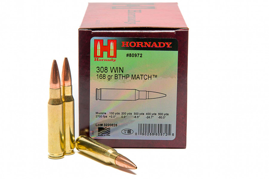 Büchsenpatronen Hornady 308 Win. BTHP