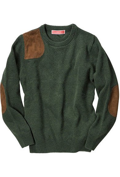 Franken & Cie Damen Jagdpullover mit Leder
