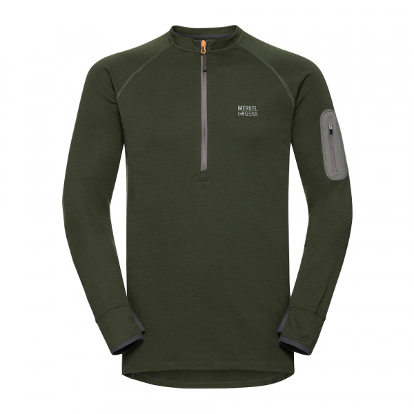 Merkel Gear Merino-Longsleeve Crew