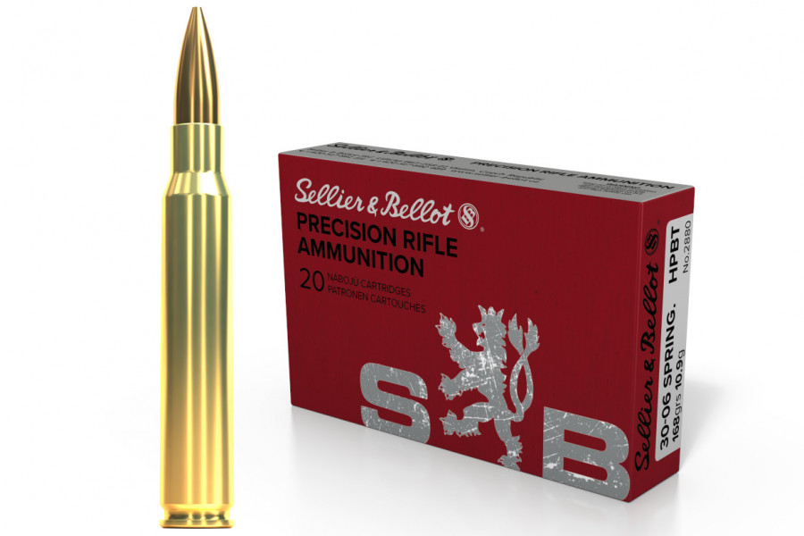 Büchsenpatronen Sellier & Bellot 30-06 Spring. Match-HPBT 10,9g/168gr