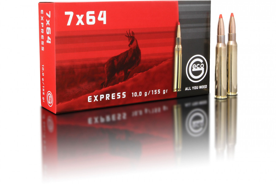 Büchsenpatronen GECO 7 x 64 Express 10,0g/155gr