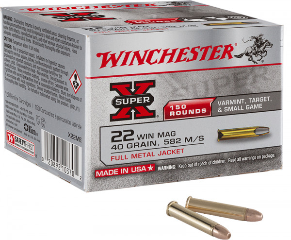 Randfeuerpatronen Winchester 22 Magnum JHP