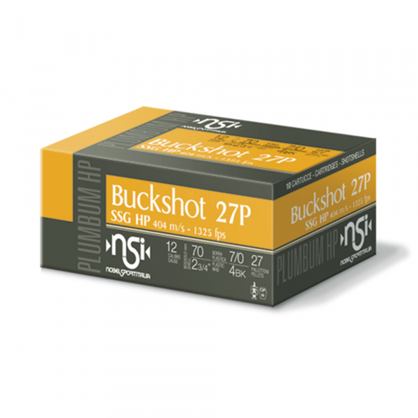 Schrotpatronen NSI Buckshot SSG 27P HP 12/70