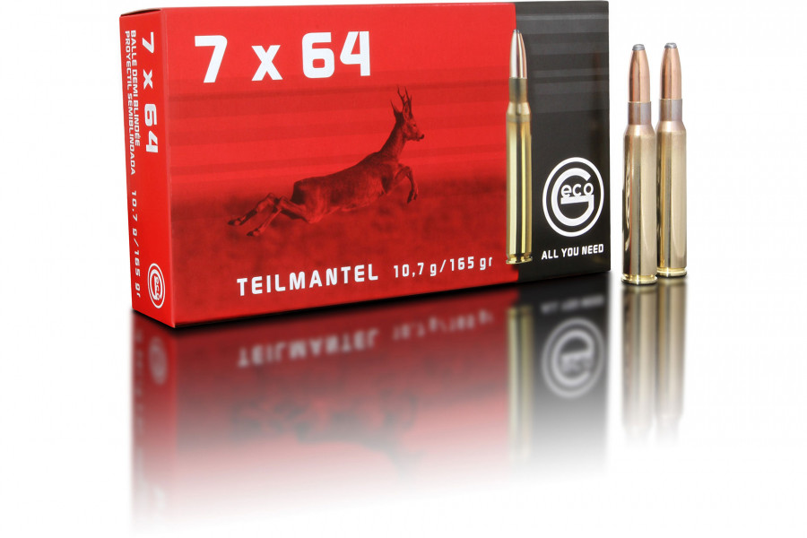 Büchsenpatronen GECO 7 x 64 TM 10,7g/165gr