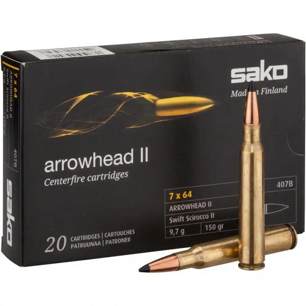 Büchsenpatronen Sako 7 x 64 Arrowhead II