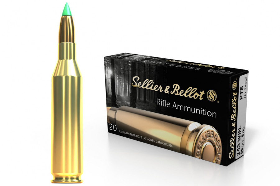 Büchsenpatronen Sellier & Bellot 243 Win. PTS 6,2g/95gr