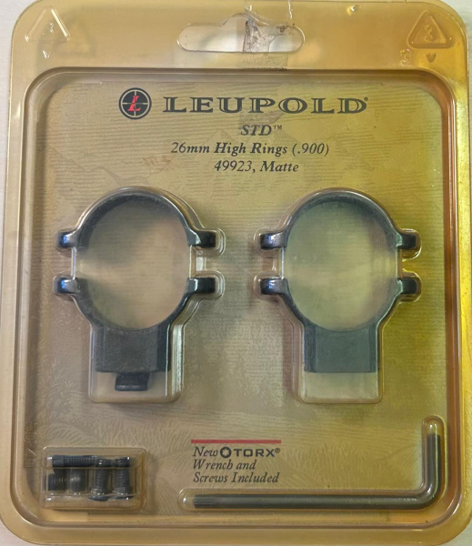 Leupold STD Montageringe 1" (26mm), Hoch, Matt