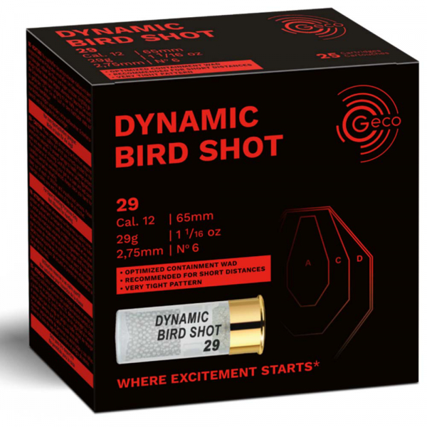 Schrotpatronen GECO Dynamic Bird Shot 12/65