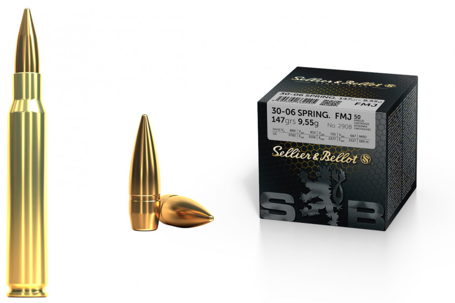 Büchsenpatronen Sellier & Bellot 30-06 Spring. FMJ