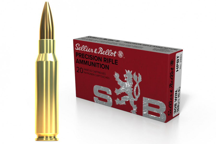 Büchsenpatronen Sellier & Bellot 308 Win. Match-HPBT 10,9g/168gr